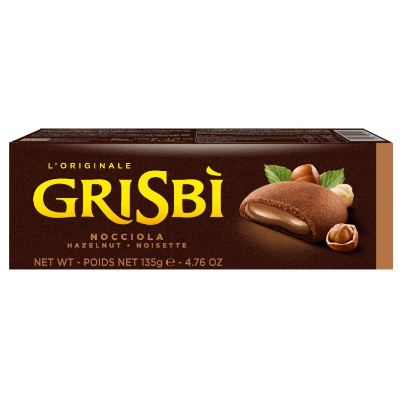 Hazelnut Cream Grisbi Italian Cookies Biscuits Vicenzi 135g